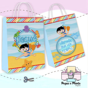 Sacolinha Personalizada Fundo do Mar