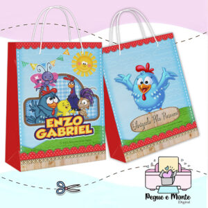 Sacolinha Personalizada Galinha Pintadinha