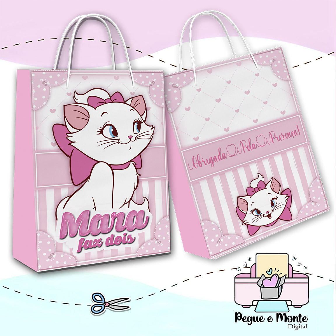 Sacolinha Personalizada Gatinha Marie
