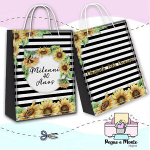 Sacolinha Personalizada Girassol