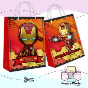 Sacolinha Personalizada Homem de Ferro