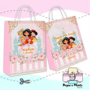 Sacolinha Personalizada As Princesas Cute