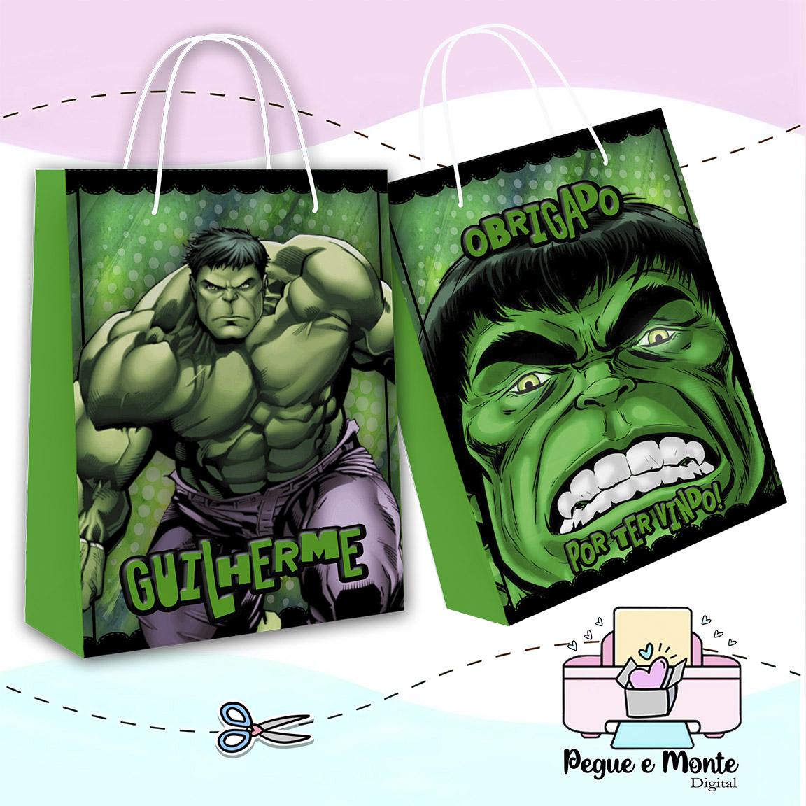 Sacolinha Personalizada Hulk