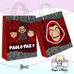 Sacolinha Personalizada La Casa de Papel