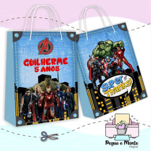 Sacolinha Personalizada Avangers