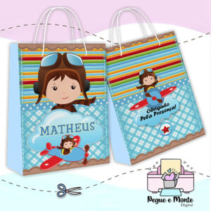 Sacolinha Personalizada Aviador