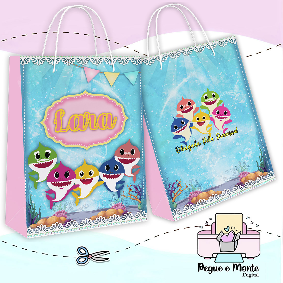 Sacolinha Personalizada Baby Shark