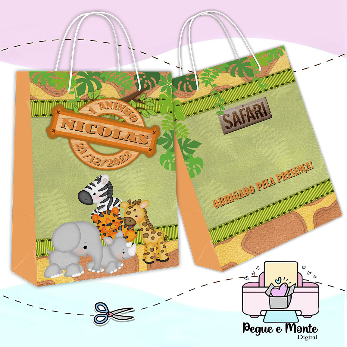 Sacolinha Personalizada Safari