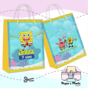 Sacolinha Personalizada Bob Esponja