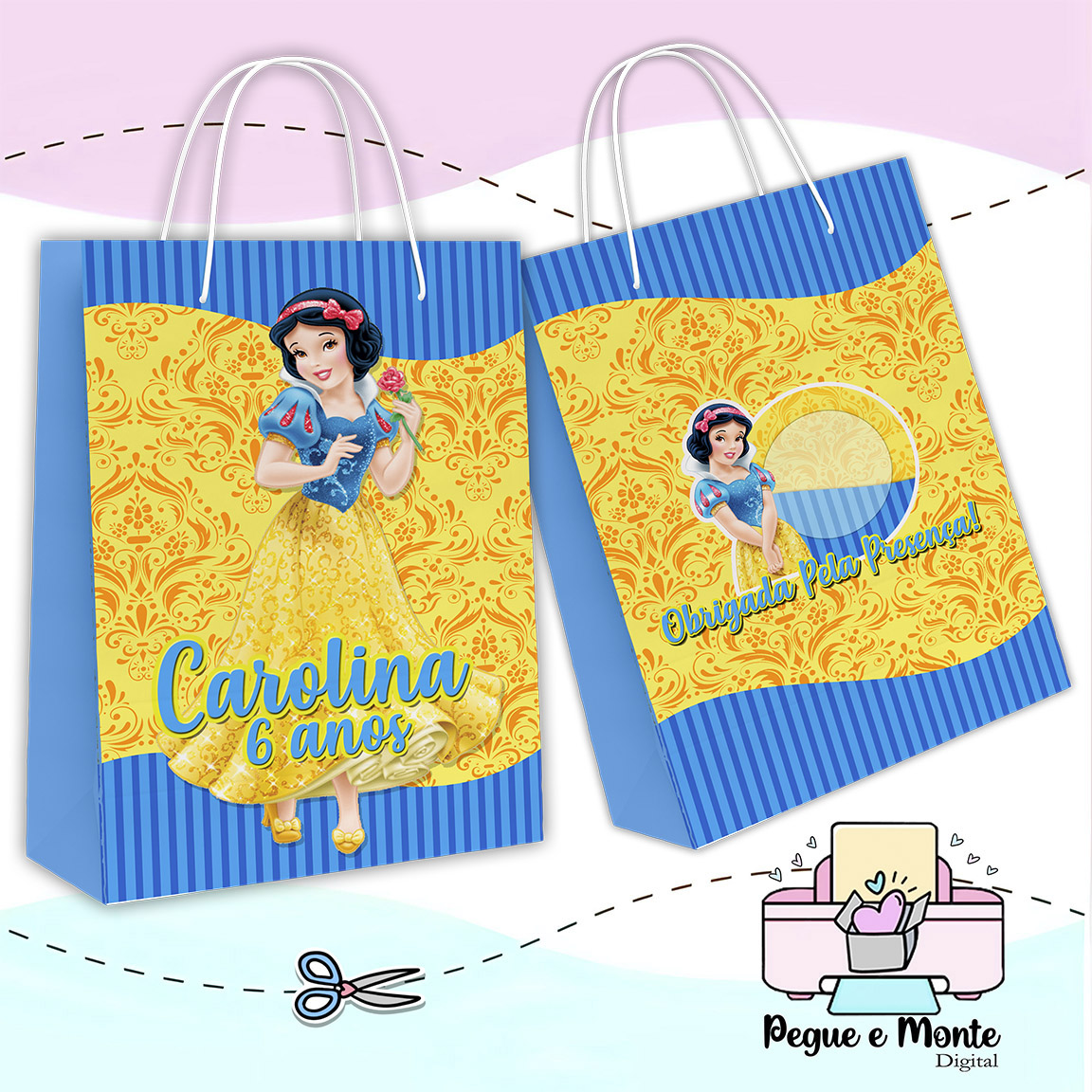 Sacolinha Personalizada Branca de neve