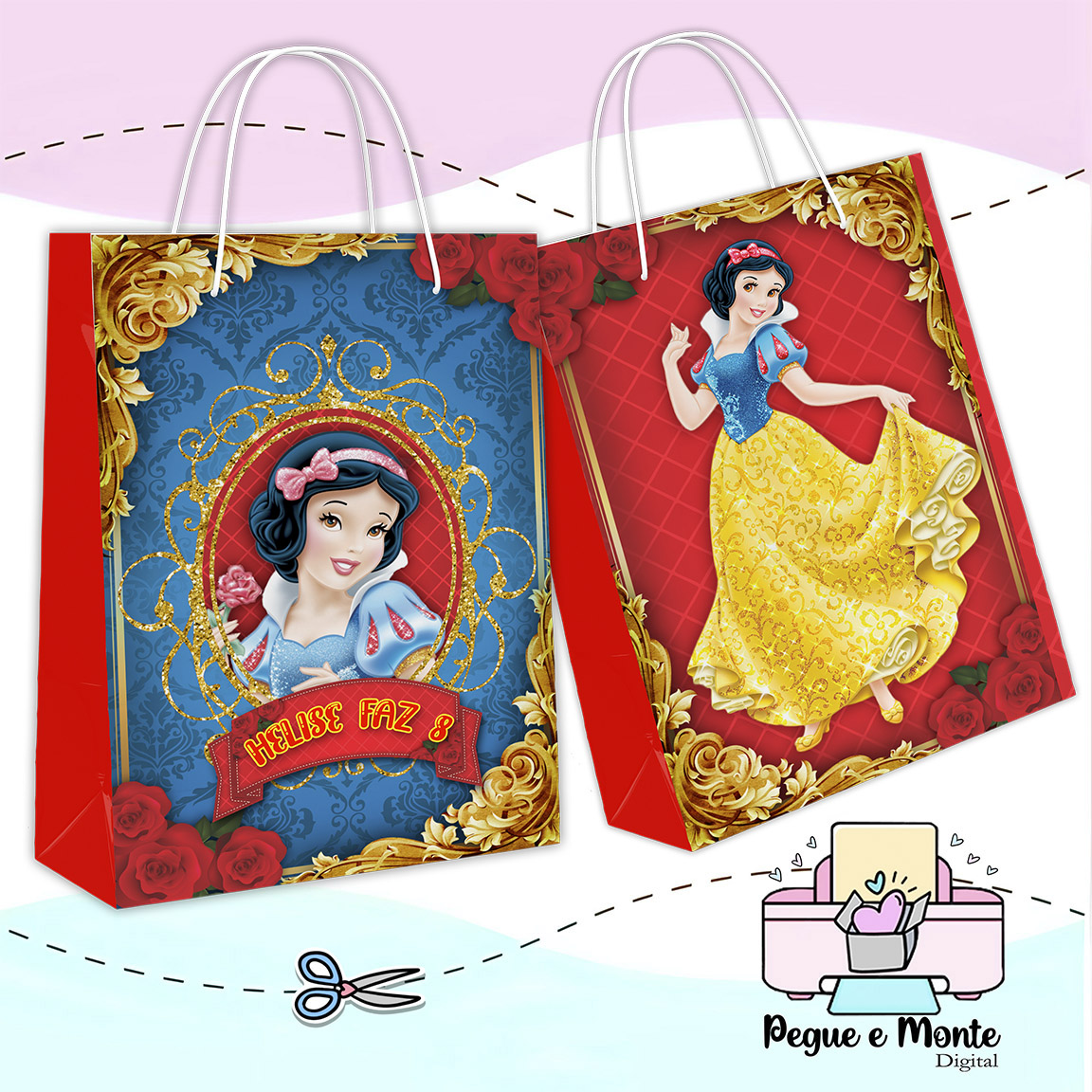 Sacolinha Personalizada Branca de neve