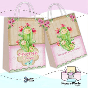 Sacolinha Personalizada Cactos