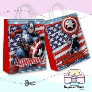 Sacolinha Personalizada Capitão America