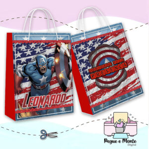 Sacolinha Personalizada Capitão America