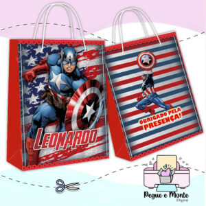 Sacolinha Personalizada Capitão America