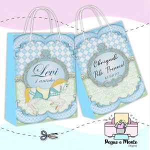 Sacolinha Personalizada Carrossel Menino