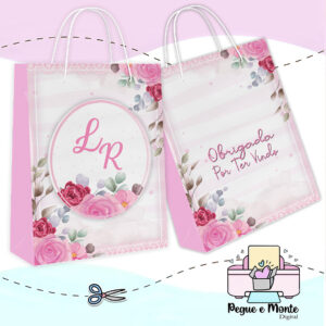 Sacolinha Personalizada Floral