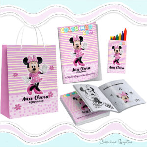 Kit Colorir Minnie Rosa