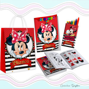 Kit Colorir Minnie Vermelha