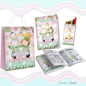 Kit Colorir Safari Menina