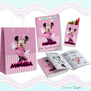 Kit Colorir Minnie Rosa