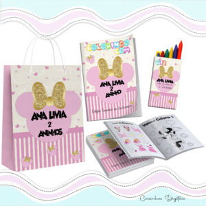 Kit Colorir Minnie Rosa