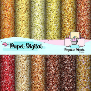 Papel Digital Glitter