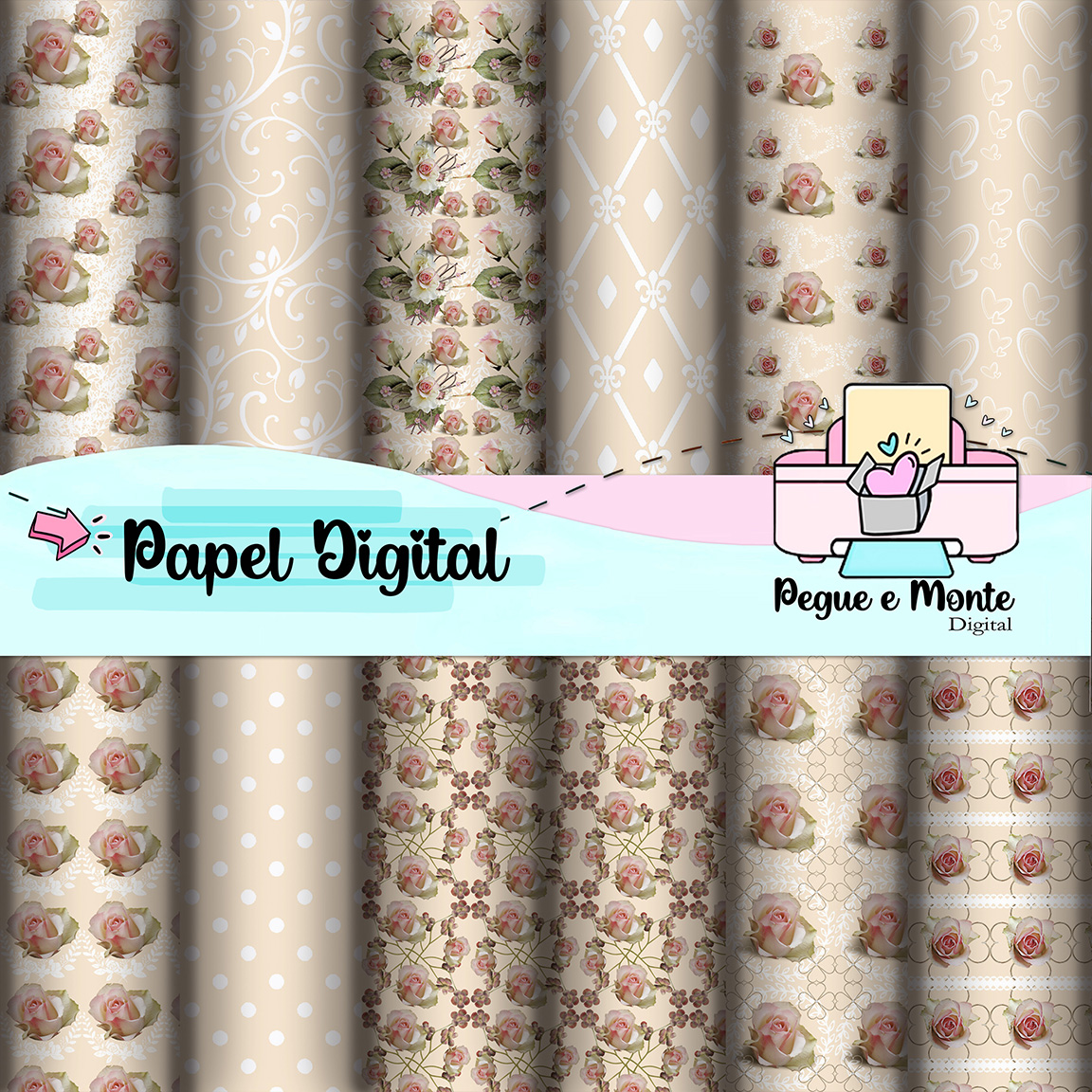 Papel Digital Shabby Chic