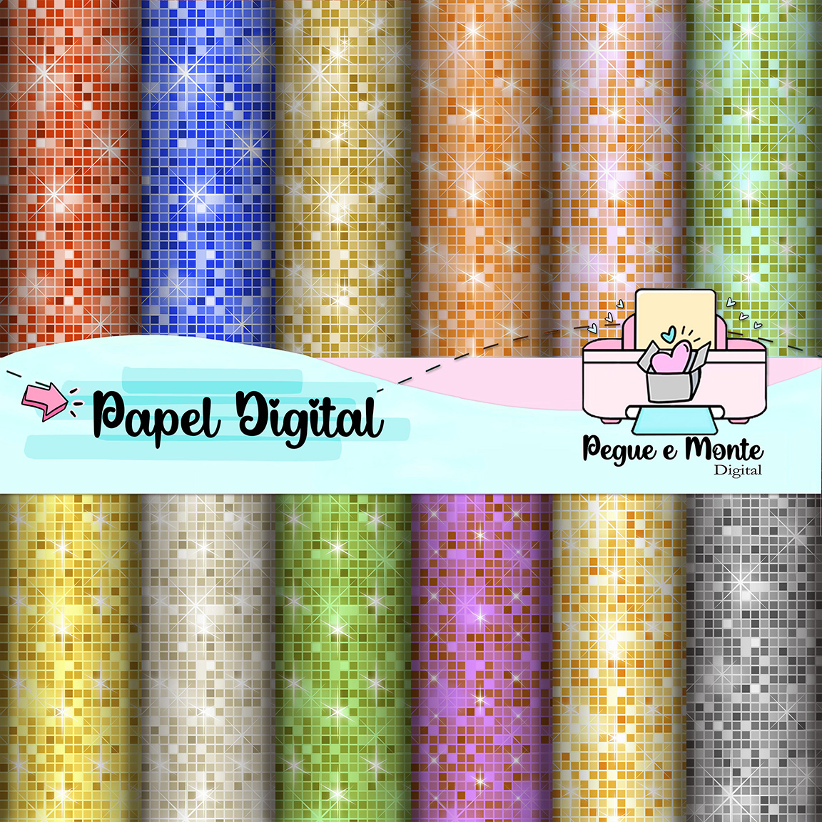 Papel Digital Balada Glitter