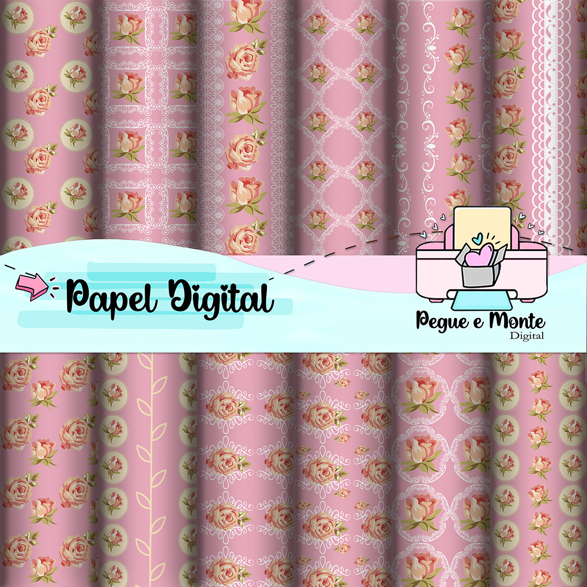 Papel Digital Floral