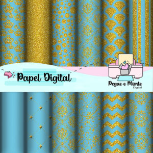 Papel Digital Arabesco Dourado