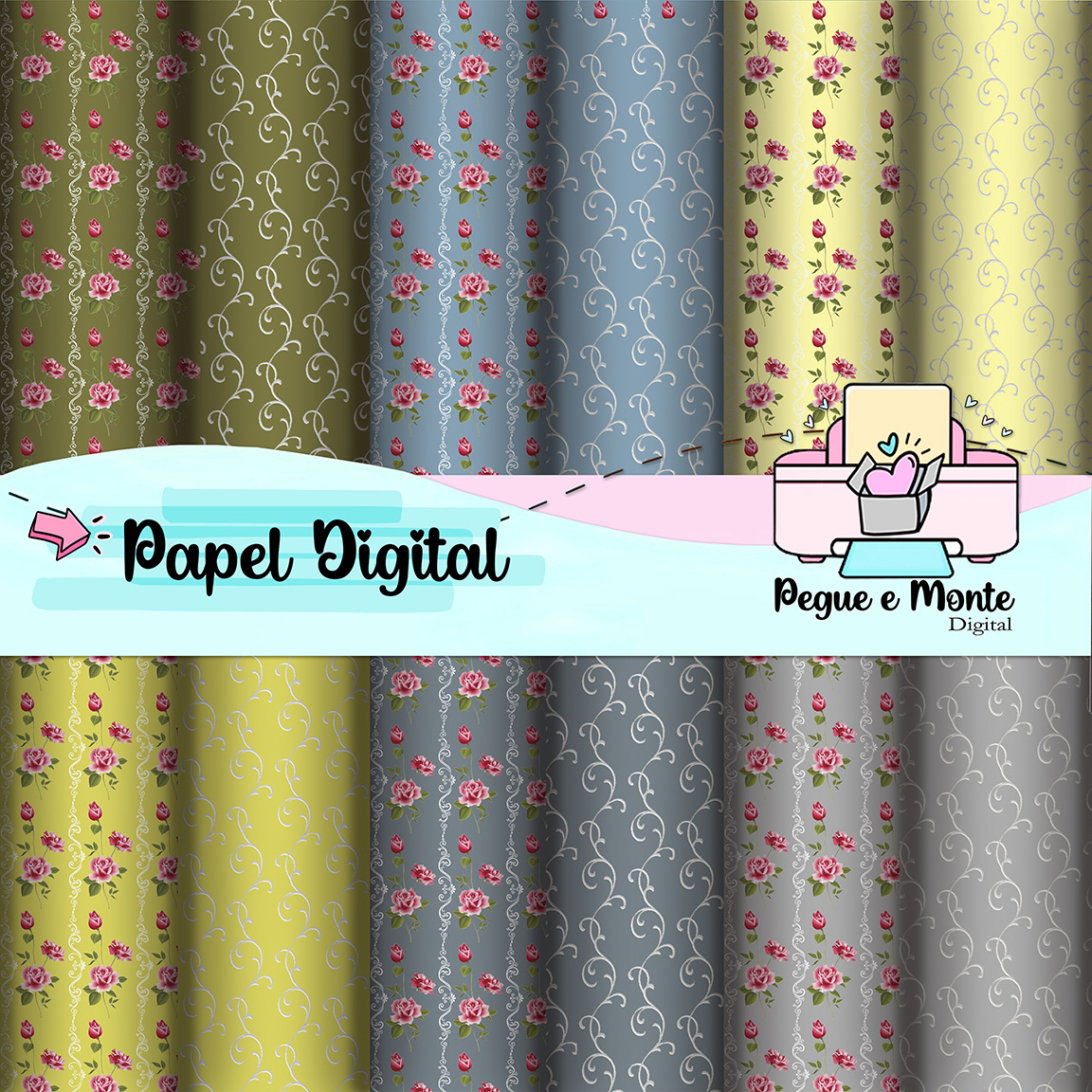 Papel Digital Floral