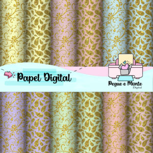Papel Digital Arabesco Dourado