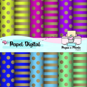 Papel Digital Listra e Poá