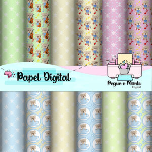 Papel Digital Ursinho Cute