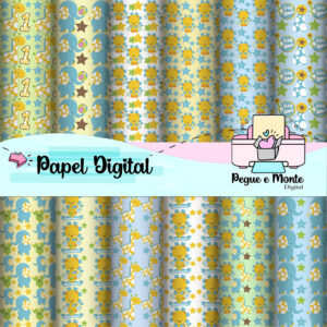 Papel Digital Safari Cute
