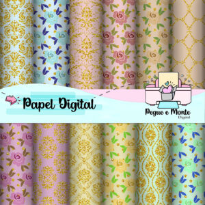 Papel Digital Floral Arabesco