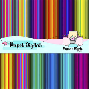 Papel Digital Listras Coloridas
