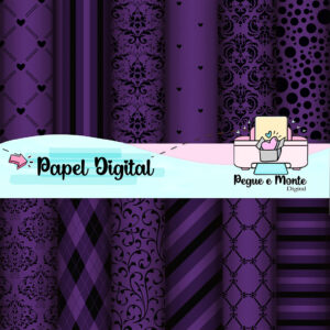 Papel Digital Arabesco Roxo