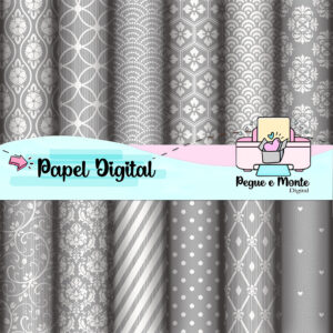 Papel Digital Arabesco Prateado