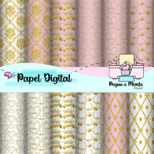 Papel Digital Arabesco Dourado