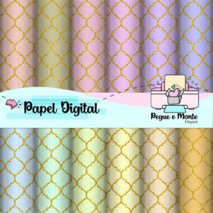 Papel Digital Arabesco Dourado