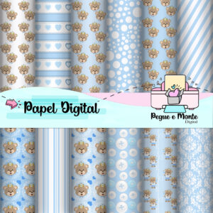 Papel Digital Ursinho Cute