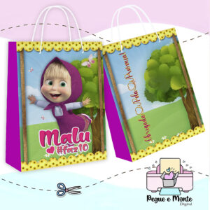 Sacolinha Personalizada A Menina eo Urso
