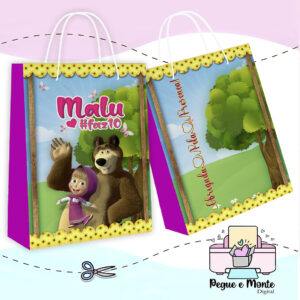 Sacolinha Personalizada A Menina eo Urso
