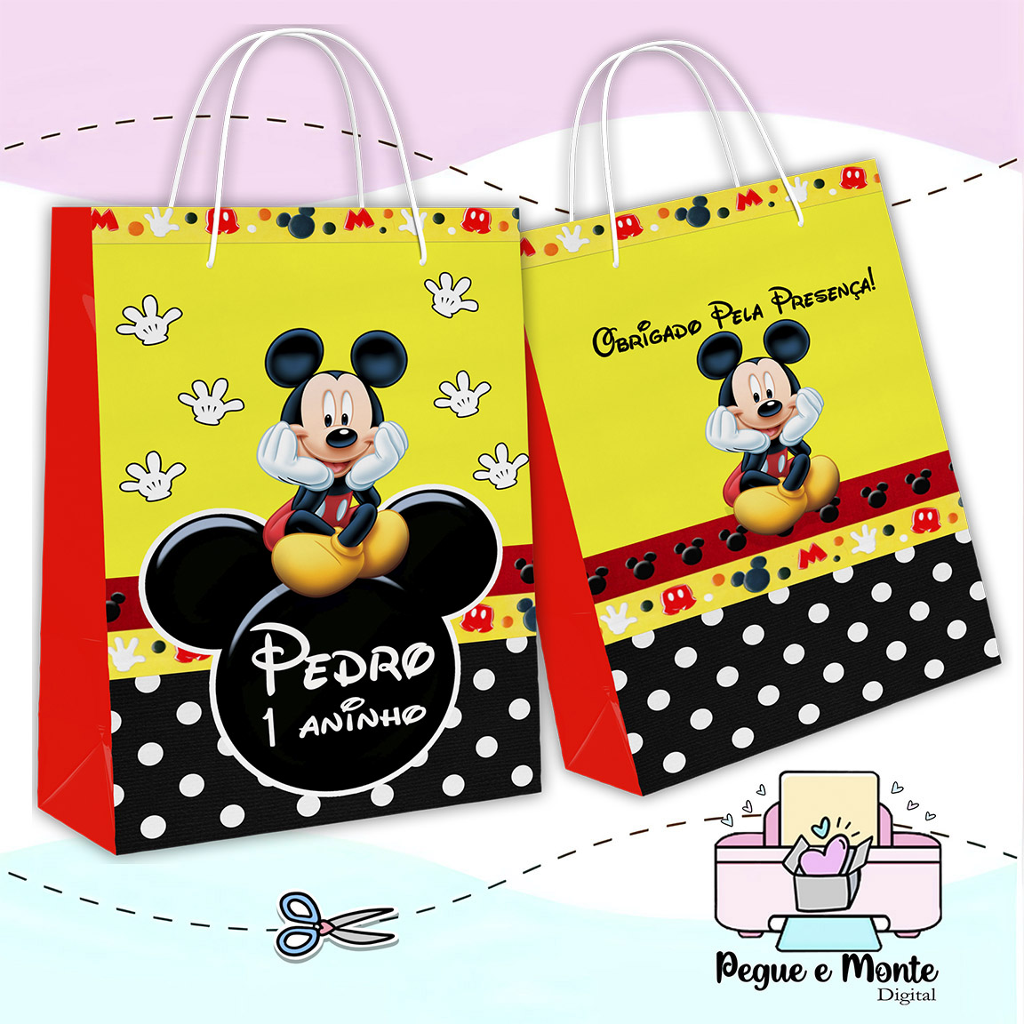 Sacolinha Personalizada Mickey