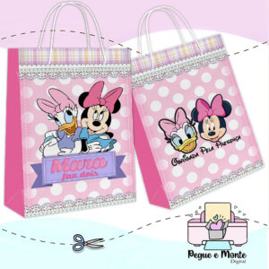 Sacolinha Personalizada Minnie e Margarida