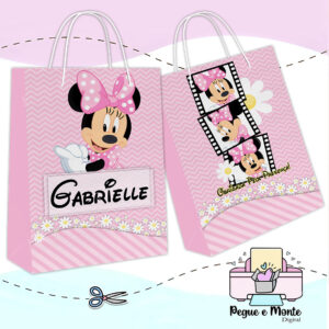 Sacolinha Personalizada Minnie Rosa