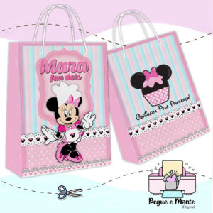 Sacolinha Personalizada Minnie Confeiteira