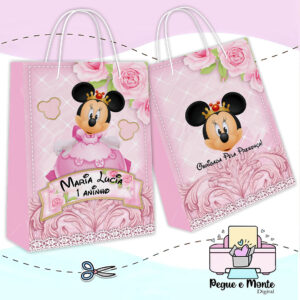 Sacolinha Personalizada Minnie Princesa
